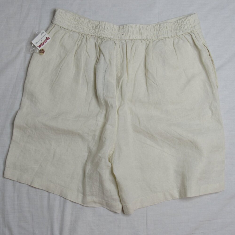 Tahari Ivory  Linen Shorts 6" Women's XL XLarge New NWT - Picture 7 of 8